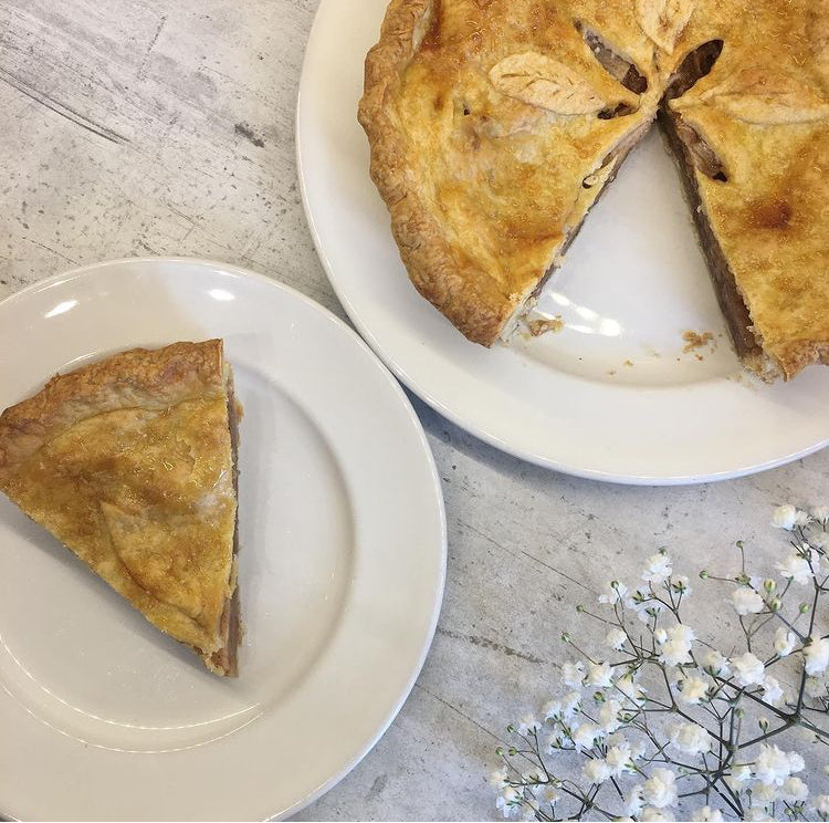 Freshly baked vegan apple pie from Sweet Almond in Dublin. Order online for delivery or pickup!