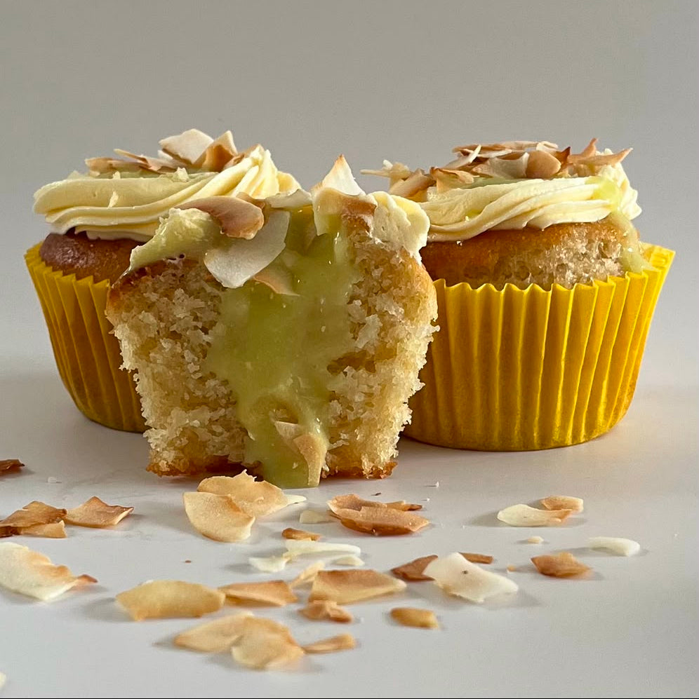 Sweet Almond plant based lemon cupcakes, handmade in Dublin